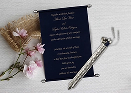 Scroll Wedding Cards-IndianWeddingCards