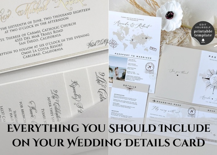 Everything You Should Include on Your Wedding Details Card